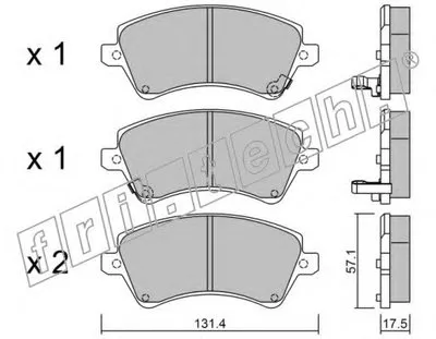 Комплект тормозных колодок, дисковый тормоз fri.tech. купить