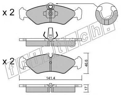 Комплект тормозных колодок, дисковый тормоз fri.tech. купить