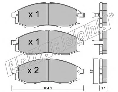 Комплект тормозных колодок, дисковый тормоз fri.tech. купить