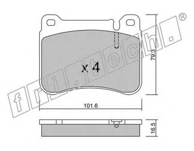 Комплект тормозных колодок, дисковый тормоз fri.tech. купить