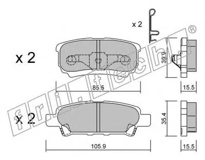 Комплект тормозных колодок, дисковый тормоз fri.tech. купить
