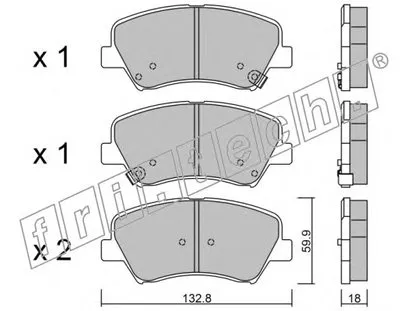 Комплект тормозных колодок, дисковый тормоз fri.tech. купить