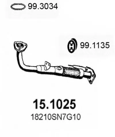 Труба выхлопного газа ASSO купить