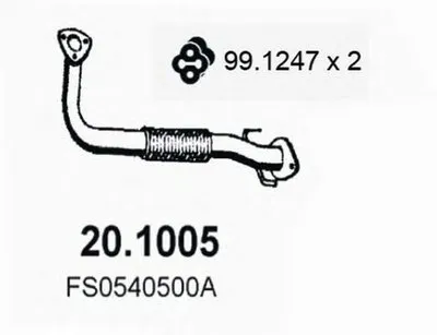 Труба выхлопного газа ASSO купить
