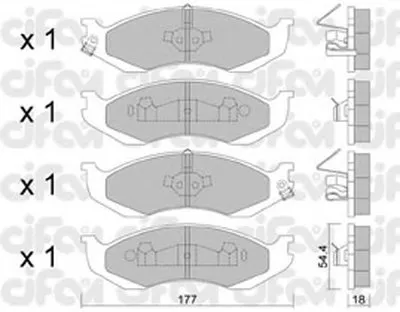 Комплект тормозных колодок, дисковый тормоз CIFAM купить
