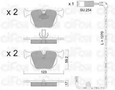 Комплект тормозных колодок, дисковый тормоз CIFAM купить