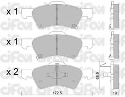 Комплект тормозных колодок, дисковый тормоз CIFAM купить