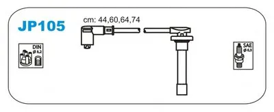 Комплект проводов зажигания JANMOR купить