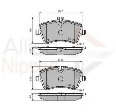 Комплект тормозных колодок, дисковый тормоз ANL Braking COMLINE купить