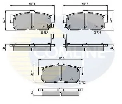 Комплект тормозных колодок, дисковый тормоз Comline COMLINE купить