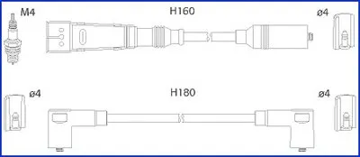 Комплект проводов зажигания Hueco HITACHI купить