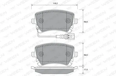 Комплект тормозных колодок, дисковый тормоз WEEN купить