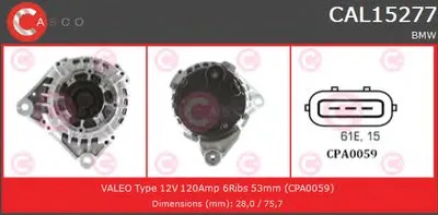 Генератор GENUINE SERIES CASCO купить