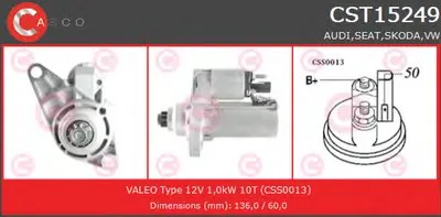 Стартер GENUINE SERIES CASCO купить