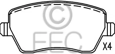 Комплект тормозных колодок, дисковый тормоз EEC купить