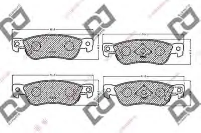 Комплект тормозных колодок, дисковый тормоз DJ PARTS купить
