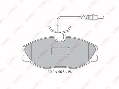 Комплект тормозных колодок, дисковый тормоз LYNXauto купить