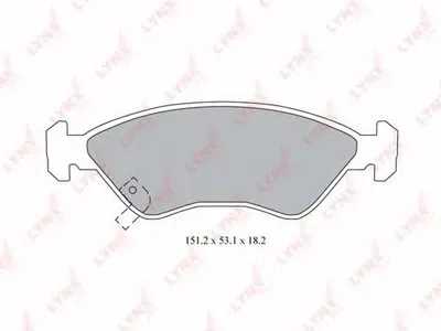 Комплект тормозных колодок, дисковый тормоз LYNXauto купить