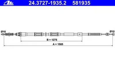 Трос, стояночная тормозная система ATE купить