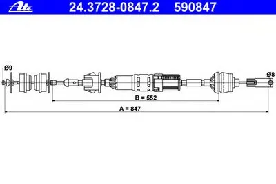 Тросик сцепления ATE купить