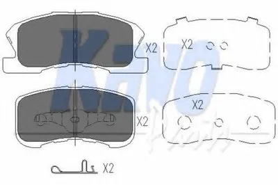 Комплект тормозных колодок, дисковый тормоз KAVO PARTS купить
