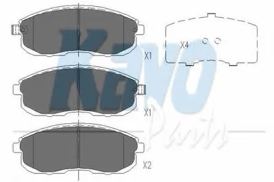 Комплект тормозных колодок, дисковый тормоз KAVO PARTS купить