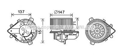 Электродвигатель, вентиляция салона AVA QUALITY COOLING купить