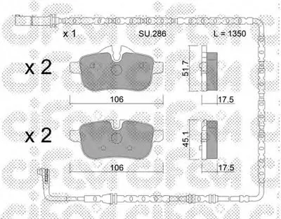 Комплект тормозных колодок, дисковый тормоз CIFAM купить
