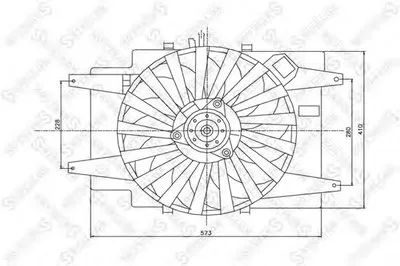 Вентилятор, охлаждение двигателя STELLOX купить