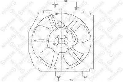 Вентилятор, охлаждение двигателя STELLOX купить