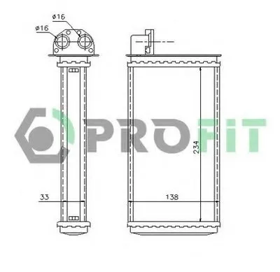 Теплообменник, отопление салона PROFIT купить