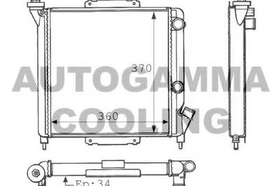 Радиатор, охлаждение двигателя AUTOGAMMA купить