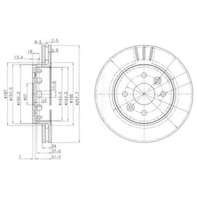 Тормозной диск DELPHI купить