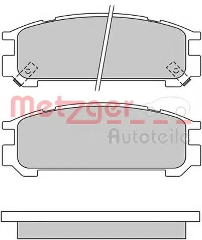Комплект тормозных колодок, дисковый тормоз METZGER купить