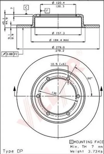Тормозной диск VILLAR купить
