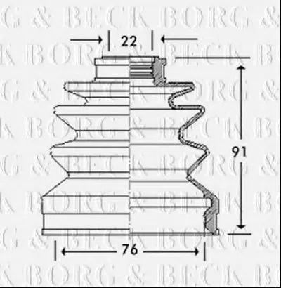 Пыльник, приводной вал BORG & BECK купить