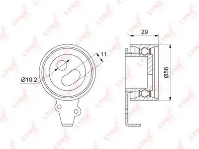 Натяжной ролик, ремень ГРМ LYNXauto купить
