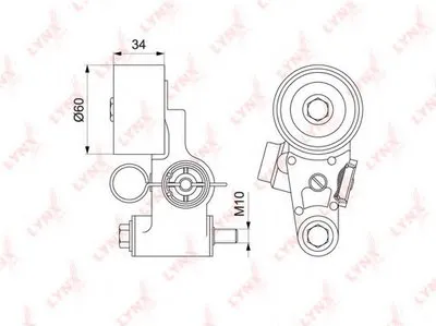 Успокоитель, зубчатый ремень LYNXauto купить