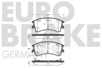 Комплект тормозных колодок, дисковый тормоз EUROBRAKE купить