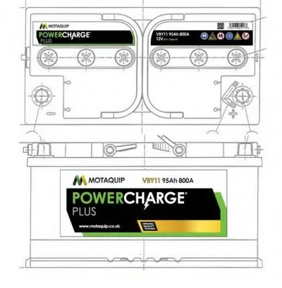 Стартерная аккумуляторная батарея Powercharge Plus MOTAQUIP купить