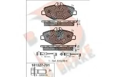 Комплект тормозных колодок, дисковый тормоз R BRAKE купить