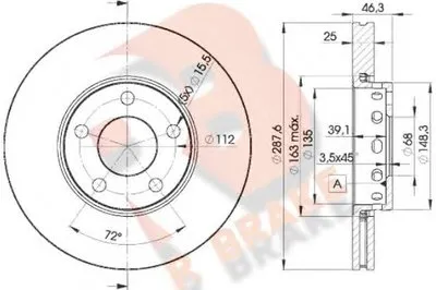 Тормозной диск R BRAKE купить