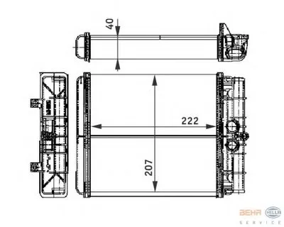 Теплообменник, отопление салона BEHR HELLA SERVICE HELLA купить