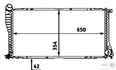 Радиатор, охлаждение двигателя BEHR HELLA SERVICE HELLA купить