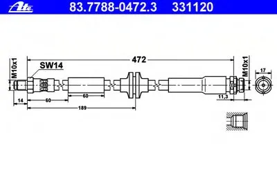 Тормозной шланг ATE купить