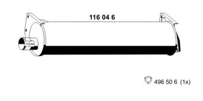 Глушитель выхлопных газов конечный ERNST купить
