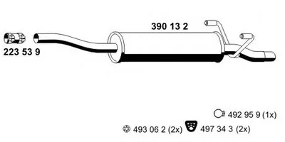 Средний глушитель выхлопных газов ERNST купить