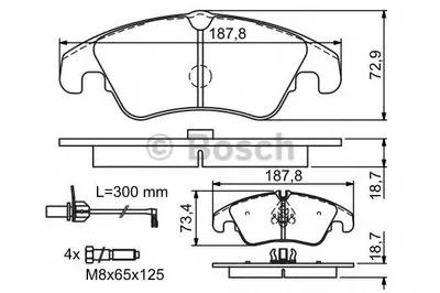 Комплект тормозных колодок, дисковый тормоз BOSCH купить