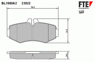 Комплект тормозных колодок, дисковый тормоз FTE купить