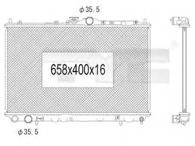 Радиатор, охлаждение двигателя TYC купить
